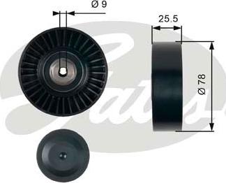 GATES-SEA T38087 - Ролик, поликлиновый ремень www.autospares.lv