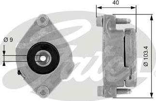 GATES-SEA T38147 - Siksnas spriegotājs, Ķīļsiksna www.autospares.lv