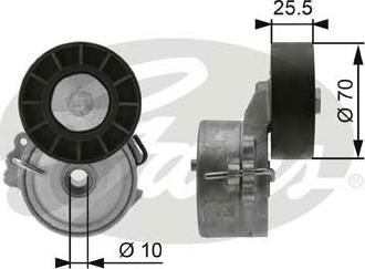 GATES-SEA T38392 - Натяжитель, поликлиновый ремень www.autospares.lv