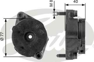 GATES-SEA T38345 - Siksnas spriegotājs, Ķīļsiksna www.autospares.lv