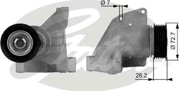 GATES-SEA T38316 - Belt Tensioner, v-ribbed belt www.autospares.lv