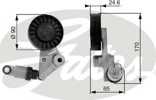 GATES-SEA T38239 - Натяжитель, поликлиновый ремень www.autospares.lv