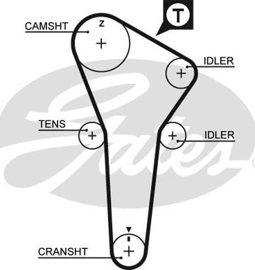 GATES-SEA T266 - Zobsiksna autospares.lv