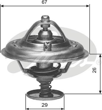 GATES-SEA TH09180G1 - Термостат охлаждающей жидкости / корпус www.autospares.lv