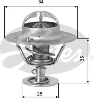 GATES-SEA TH00782G1 - Termostats, Dzesēšanas šķidrums www.autospares.lv