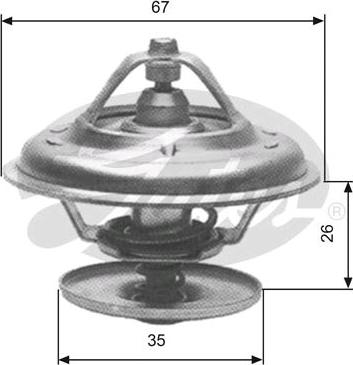 GATES-SEA TH11680G1 - Термостат охлаждающей жидкости / корпус www.autospares.lv