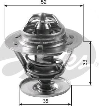 GATES-SEA TH12588G1 - Термостат охлаждающей жидкости / корпус www.autospares.lv