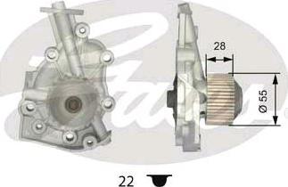 GATES-SEA WP0058 - Ūdenssūknis www.autospares.lv