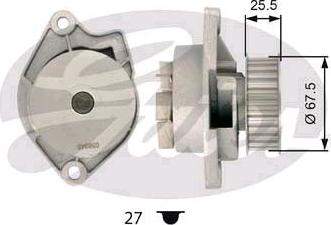 GATES-SEA WP0072 - Ūdenssūknis www.autospares.lv