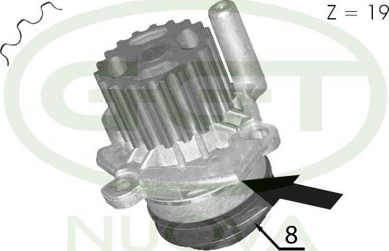 GGT PA10012 - Water Pump www.autospares.lv