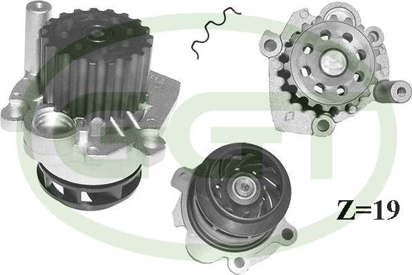 GGT PA12800 - Water Pump www.autospares.lv