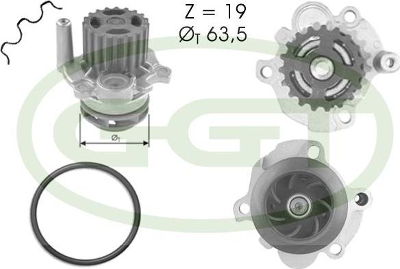 GGT PA12399 - Водяной насос www.autospares.lv