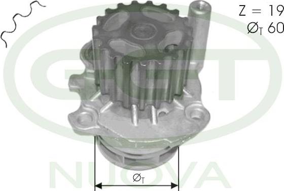 GGT PA12367 - Water Pump www.autospares.lv