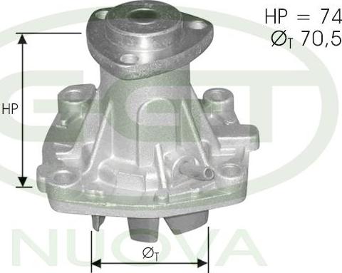 GGT PA12297 - Ūdenssūknis autospares.lv