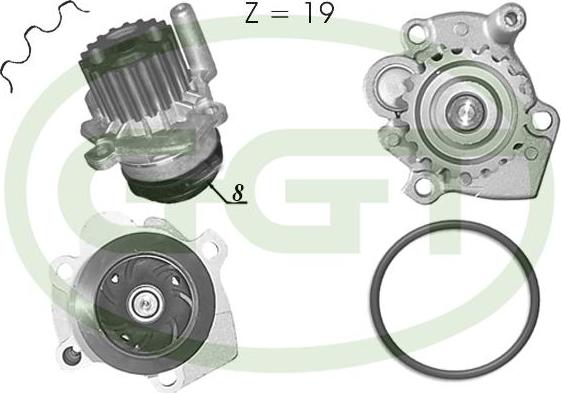 GGT PA12754 - Ūdenssūknis autospares.lv