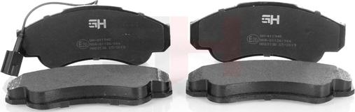 GH GH-411948 - Brake Pad Set, disc brake www.autospares.lv