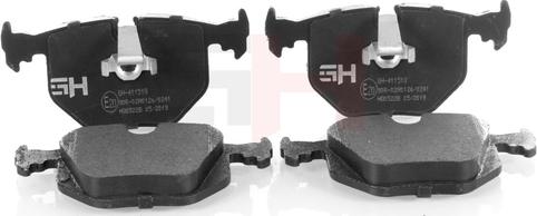 GH GH-411518 - Brake Pad Set, disc brake www.autospares.lv