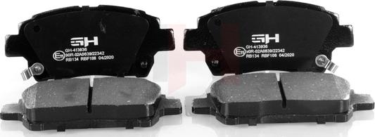 GH GH-413936 - Brake Pad Set, disc brake www.autospares.lv