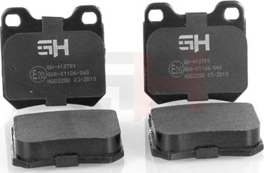 GH GH-412701 - Тормозные колодки, дисковые, комплект www.autospares.lv