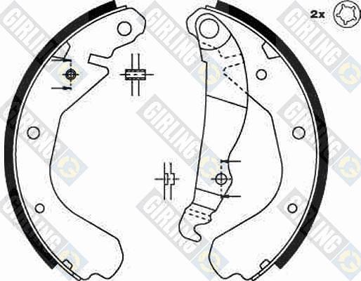 Girling 5162149 - Bremžu loku komplekts autospares.lv