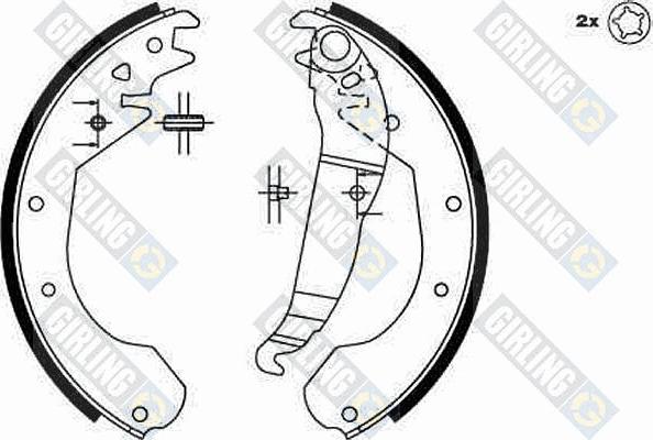 Girling 5162119 - Bremžu loku komplekts autospares.lv