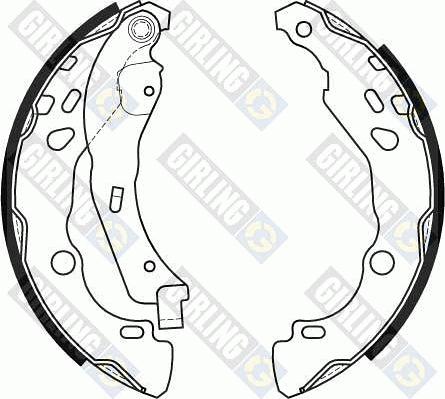 Girling 5184554 - Brake Shoe Set www.autospares.lv