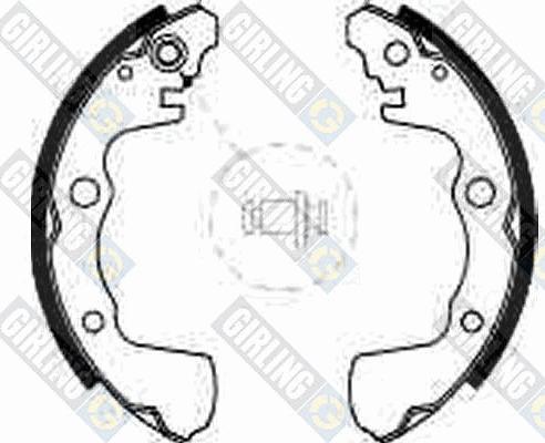 Girling 5185089 - Комплект тормозных колодок, барабанные www.autospares.lv