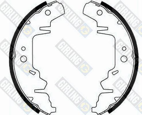 Girling 5186439 - Комплект тормозных колодок, барабанные www.autospares.lv