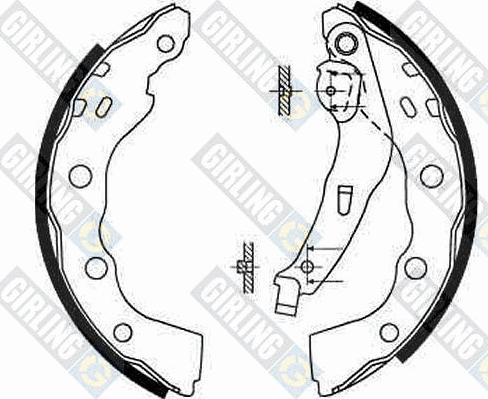 Girling 5186654 - Bremžu loku komplekts autospares.lv