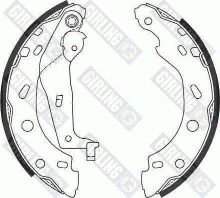 Girling 5186854 - Комплект тормозных колодок, барабанные www.autospares.lv