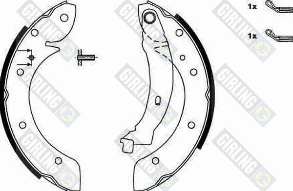 Girling 5186201 - Brake Shoe Set www.autospares.lv