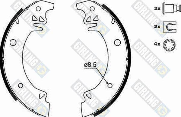 Girling 5180653 - Brake Shoe Set www.autospares.lv