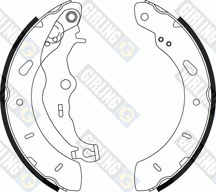 Girling 5188069 - Комплект тормозных колодок, барабанные www.autospares.lv