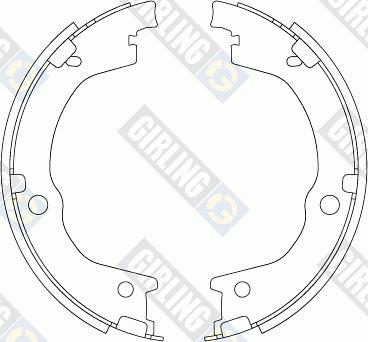 Girling 5188291 - Brake Shoe Set, parking brake www.autospares.lv