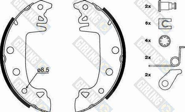 Girling 5183153 - Bremžu loku komplekts autospares.lv