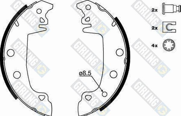 Girling 5183173 - Bremžu loku komplekts www.autospares.lv