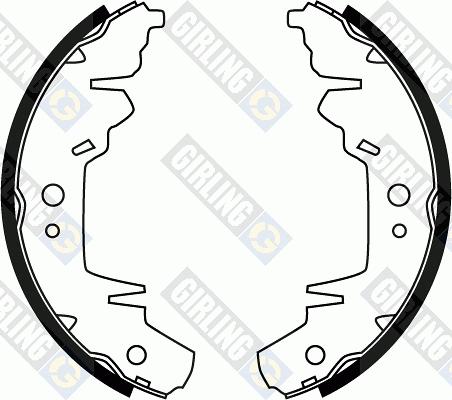 Girling 5187759 - Комплект тормозных колодок, барабанные www.autospares.lv