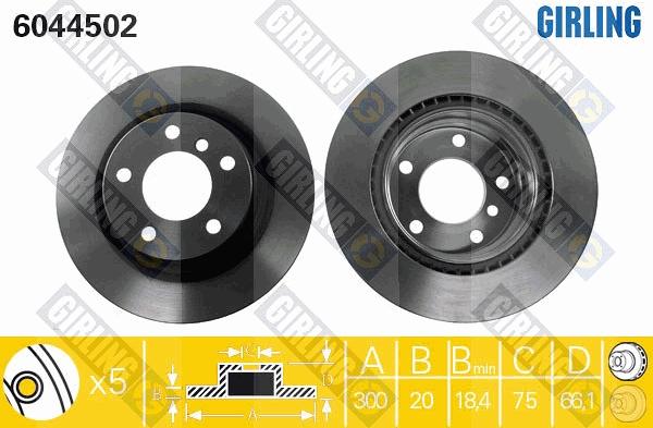 Girling 6044502 - Bremžu diski autospares.lv