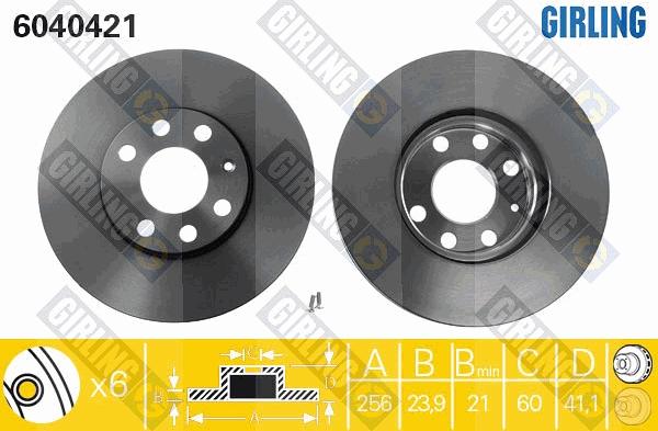 Girling 6040421 - Bremžu diski autospares.lv