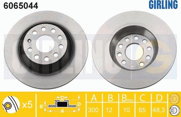 Girling 6065044 - Bremžu diski autospares.lv