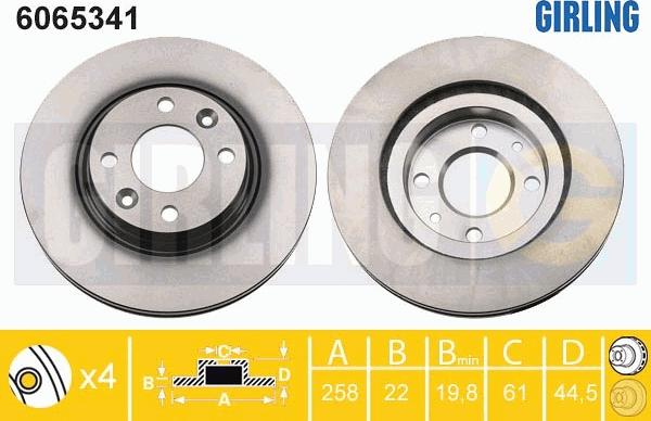 Girling 6065341 - Bremžu diski www.autospares.lv