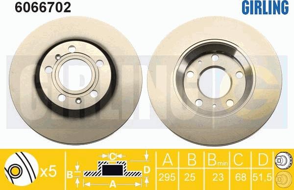 Girling 6066702 - Brake Disc www.autospares.lv