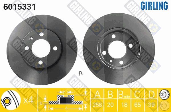 Girling 6015331 - Bremžu diski www.autospares.lv