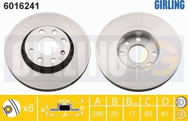 Girling 6016241 - Bremžu diski autospares.lv