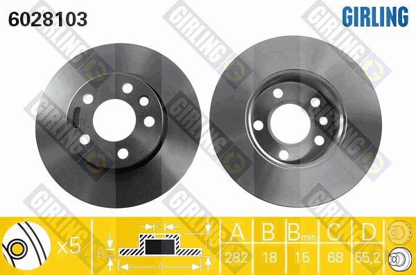 Girling 6028103 - Тормозной диск www.autospares.lv