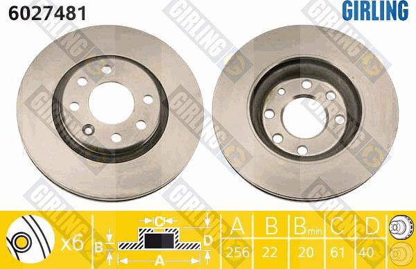 Girling 6027481 - Bremžu diski autospares.lv