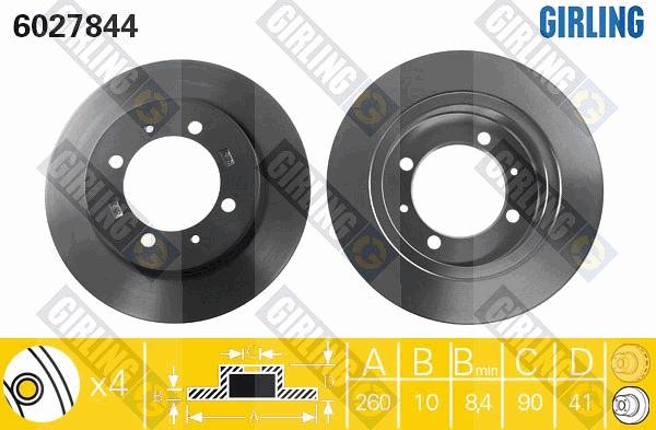 Girling 6027844 - Bremžu diski www.autospares.lv