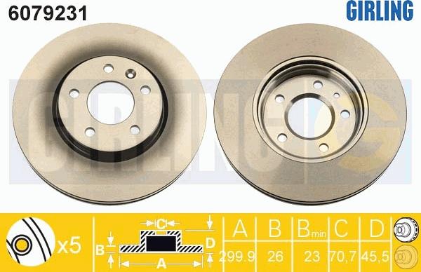 Girling 6079231 - Bremžu diski autospares.lv