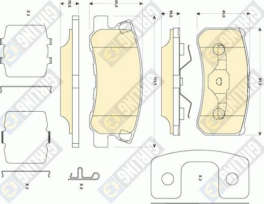 Girling 6146009 - Brake Pad Set, disc brake www.autospares.lv