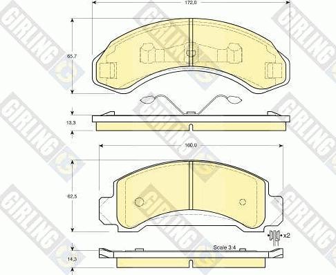 Girling 6140043 - Brake Pad Set, disc brake www.autospares.lv